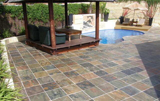 Indian Slate Stone cheap multi slate stone flooring tiles, roofing tiles and outdoor slate stone tiles