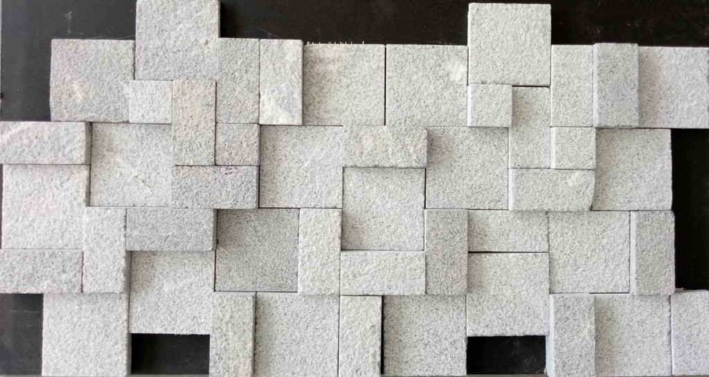  White marble 3D cladding stone tile